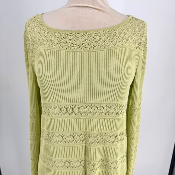 Escada Dress Size Small Green Knit Lace Rayon - Picture 5 of 7